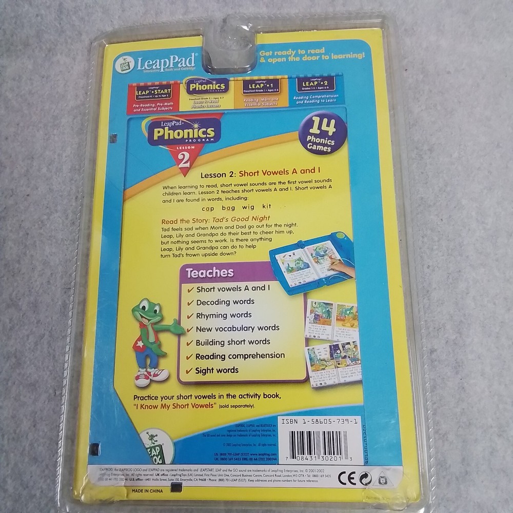 2001-2002 Three New Leepfrog LeepPad Phonics Interactive Books & Cartridges