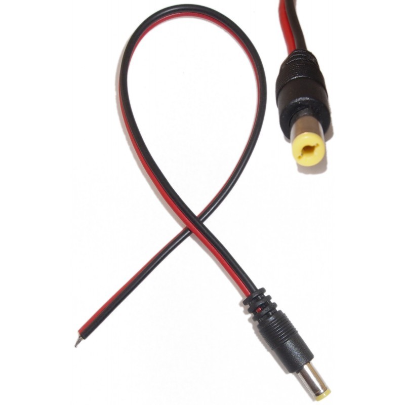 10 Pcs for CCTV Security Camera System DC Jack with Pigtail Male end