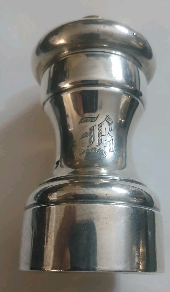 Vintage French  Sterling Silver Pepper Grinder
