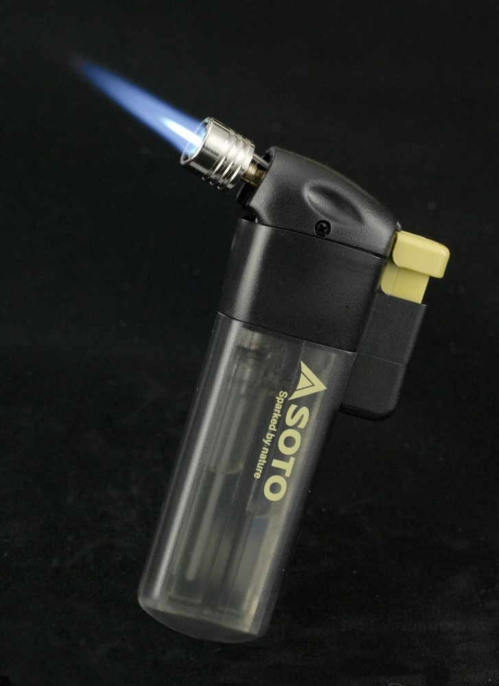 SOTO Butane Torch Lighter, Compact Windproof Pocket w/ Refillable Lighter