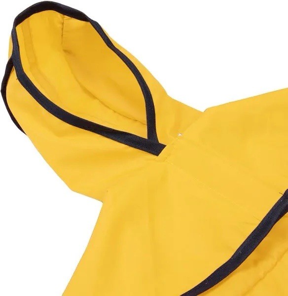HDE Size Medium Yellow Polyester Raincoat for Pets