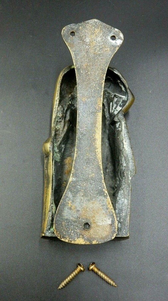 VINTAGE SOLID BRASS GLADIATOR WARRIOR KNIGHT DOOR KNOCKER