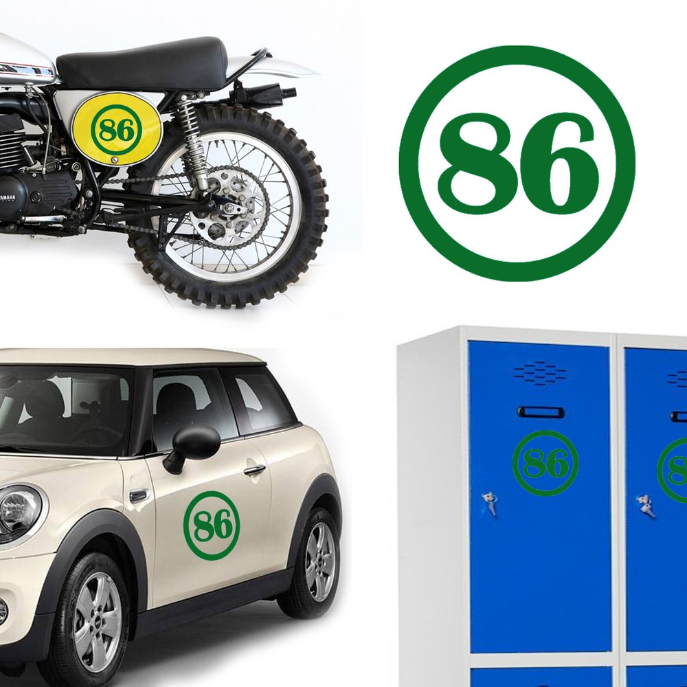 Number 86, Sticker Vinyl Version v1c