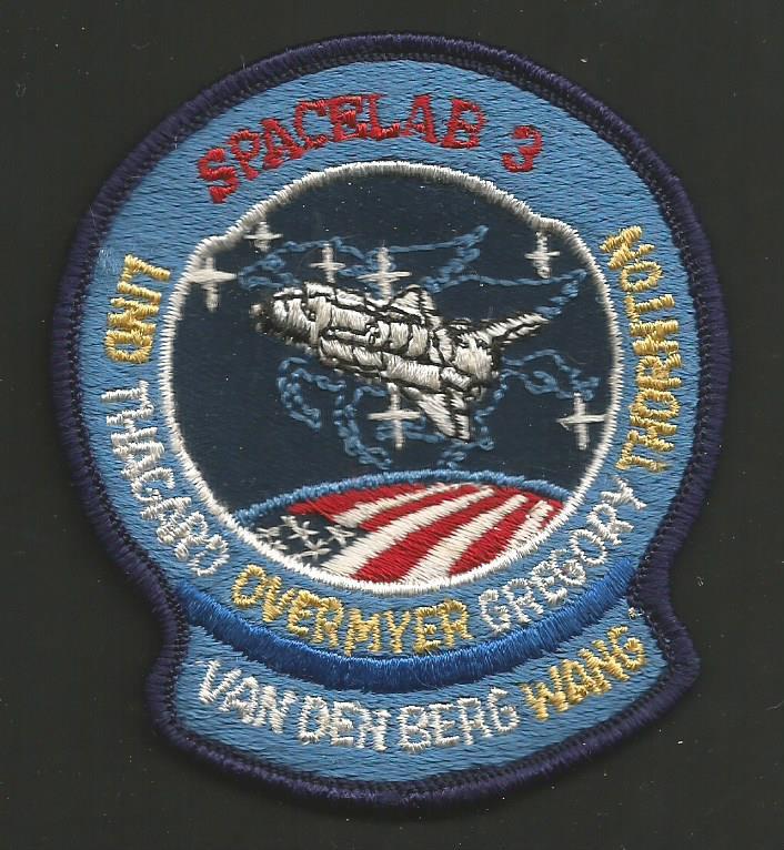 SHUTTLE CHALLENGER STS-51-B SPACELAB 3  PATCH 4"