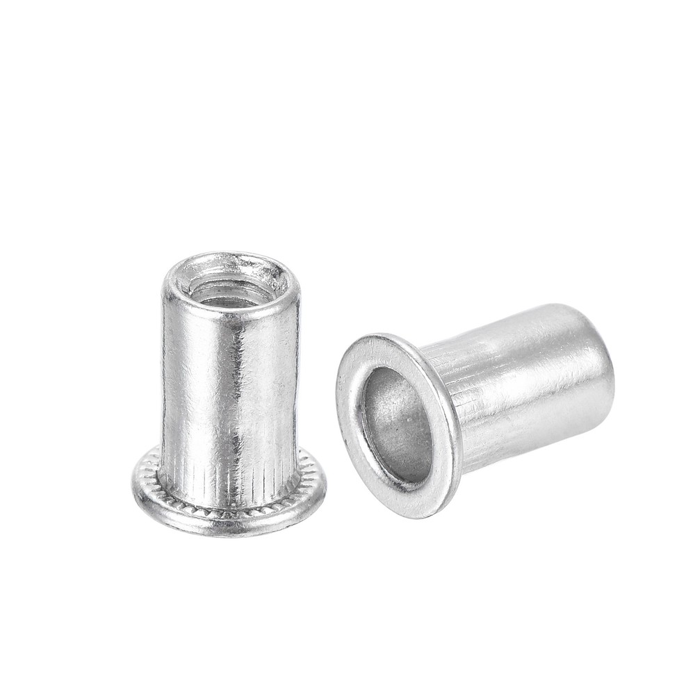 25Pcs Rivet Nuts Flat Head, M6 Aluminum Alloy Thread