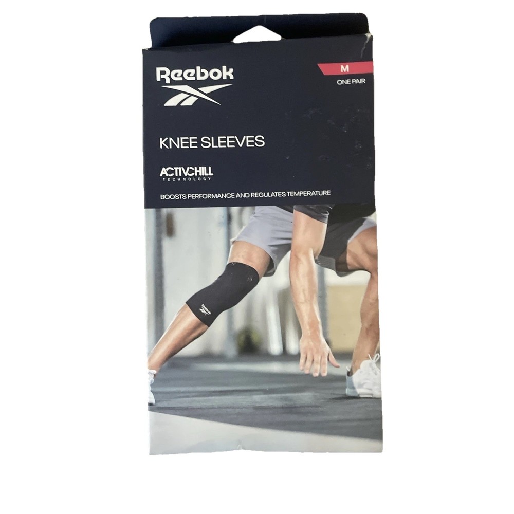 reebok knee sleeves activchill Medium One Pair Boosts Performance Regulates Temp