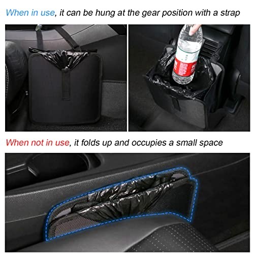 Foldable Car Trash Can, Hanging Waterproof Leakproof Trash Can Storage Small