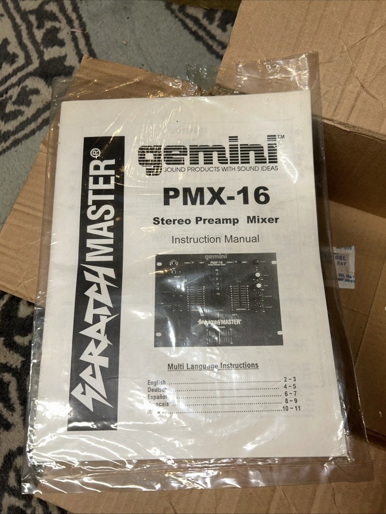 Gemini Mixer Pmx￼16 Scratch Master