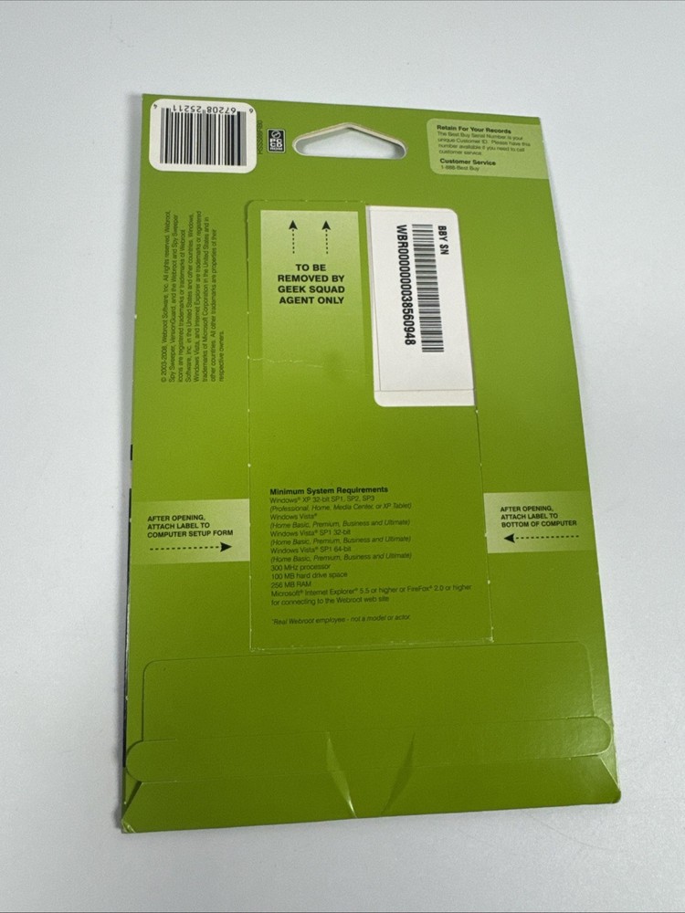 Webroot Spy Sweeper 2003 Software Installation CD-ROM - WITH Software Key