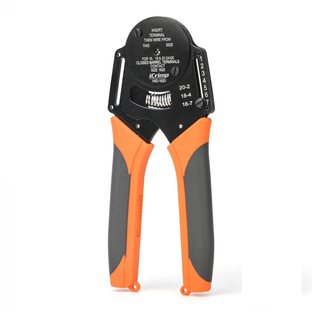 iCrimp IWD-1620 Deutsch Crimp Tool, Size 16 Crimper, Solid Multicolor