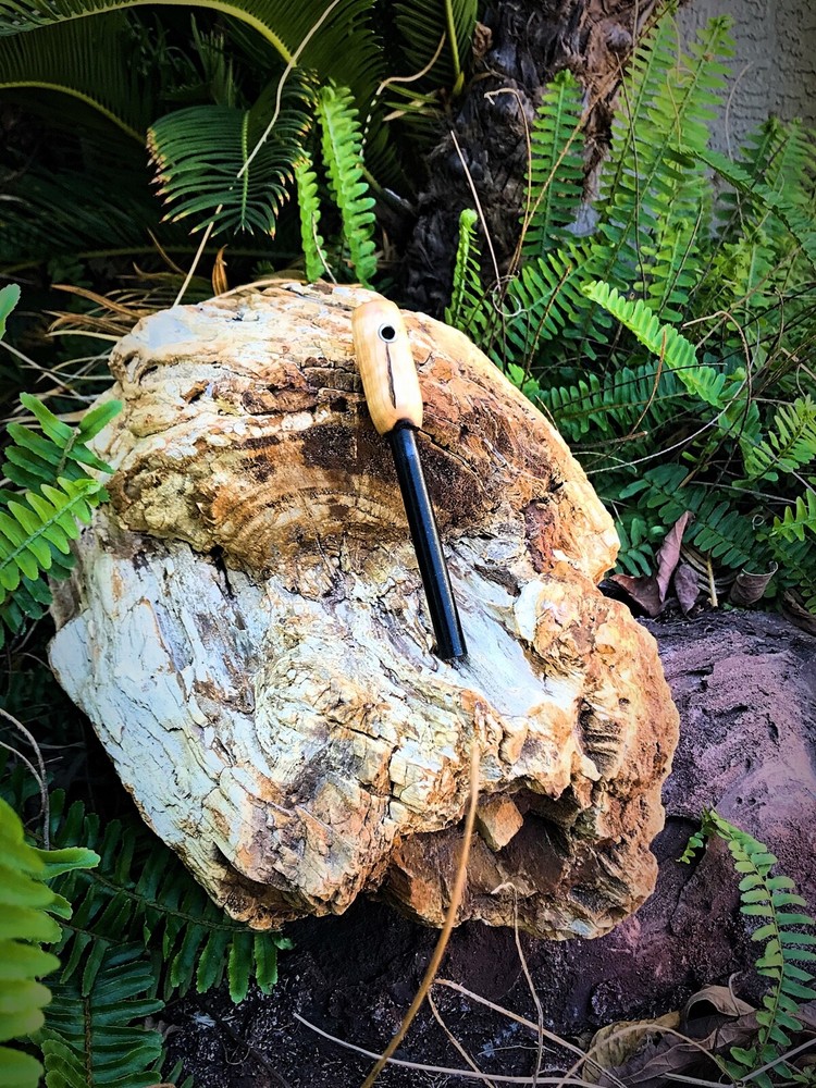 Handmade 3/8" Spalted Flame Maple Ferrocerium Rod (3)