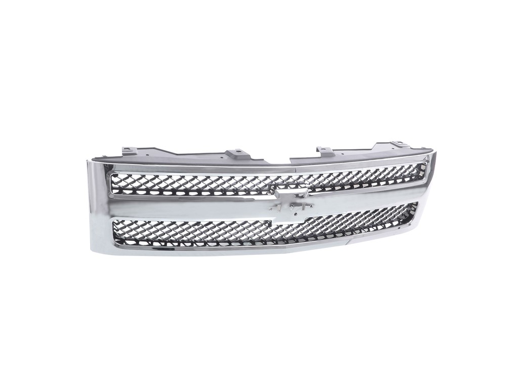 For 07-13 Chevy Silverado 1500 Grille Chrome Outer Frame With Black Mesh Insert