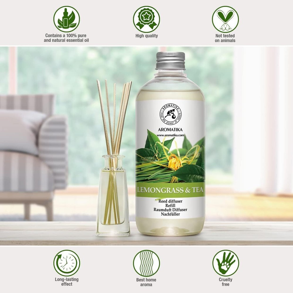 Reed Diffuser Refill Lemongrass - Tea 17.0 Fl Oz - Fragrance Diffuser