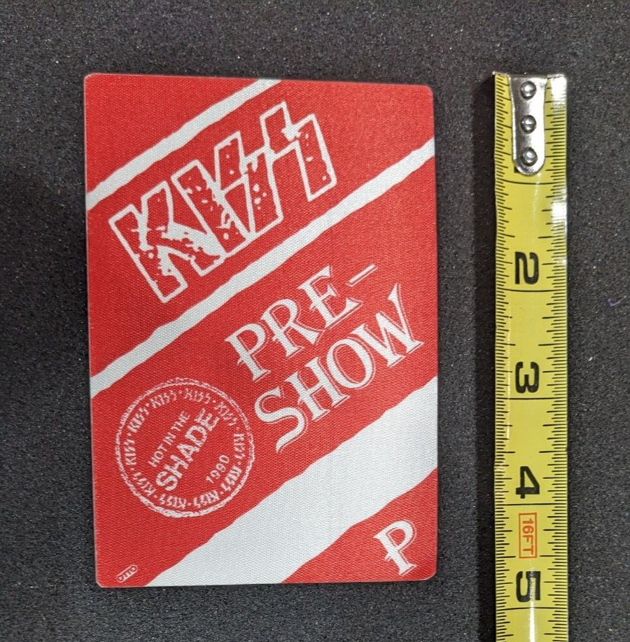 *NEW* KISS HOT IN THE SHADE TOUR 1990 SILK PRESHOW PASS STICKER