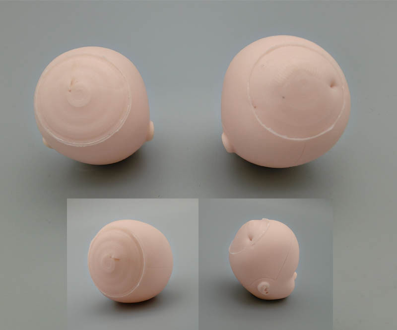 2pcs/lot Soft Practice Makeup Doll Heads For 11.5" Doll Practicing Makeup Head