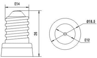 E14 to E12 Adapter Converters Light Sockets