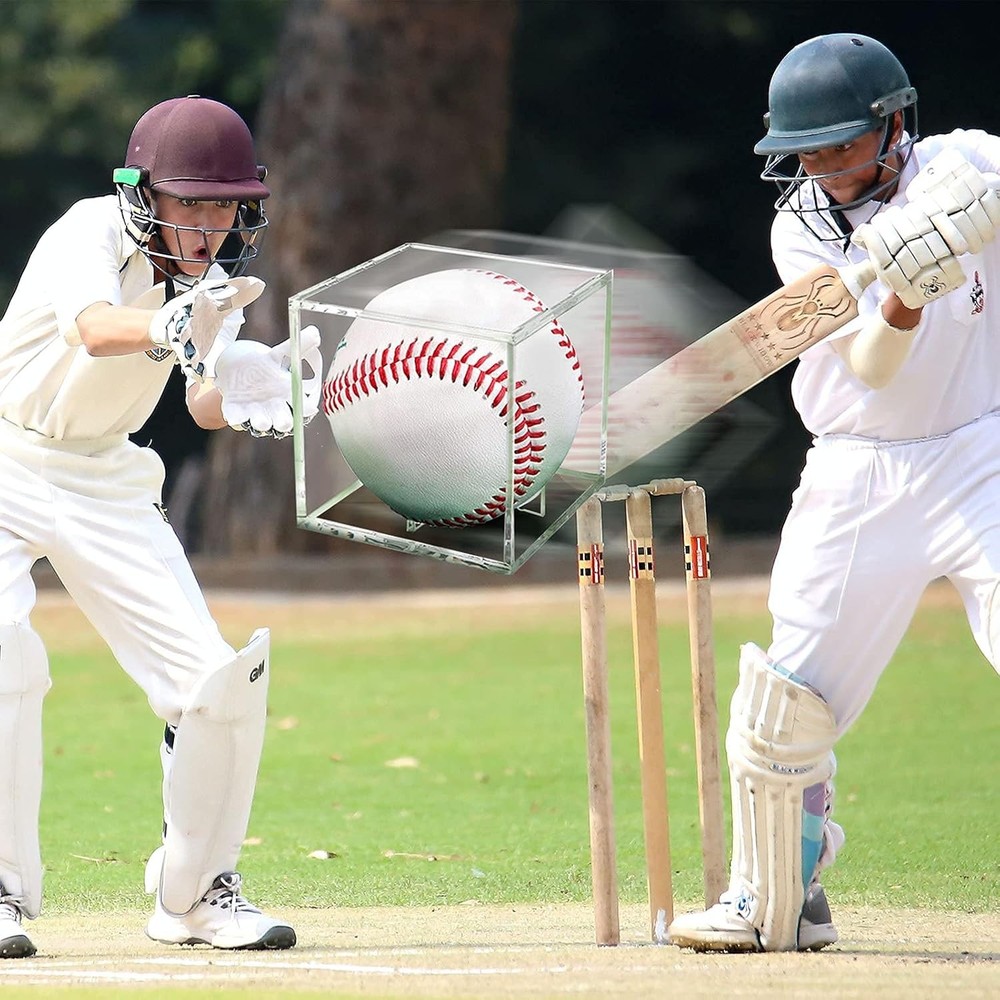 2 Pack Baseball Display Case UV Protected Acrylic TWO PACK, Clear-2