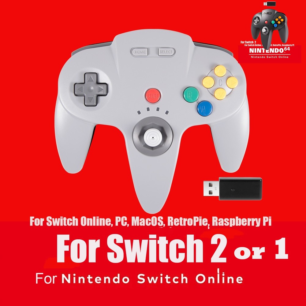 Switch N64 Controller-For Nintendo Switch NSO Edition Switch 1/2  MAC PC Window