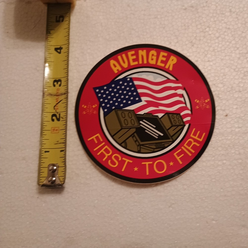 Avenger First To Fire Decal Adhesive 4"