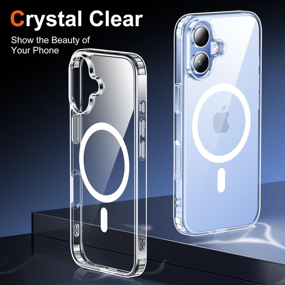 Temdan for iPhone 17 Case Clear with Screen Protector, Transparent