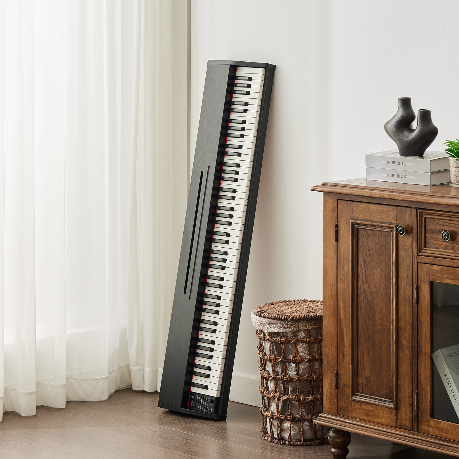 MUSTAR 88-Key Semi Weighted Digital Piano with MIDI, Triple Pedal