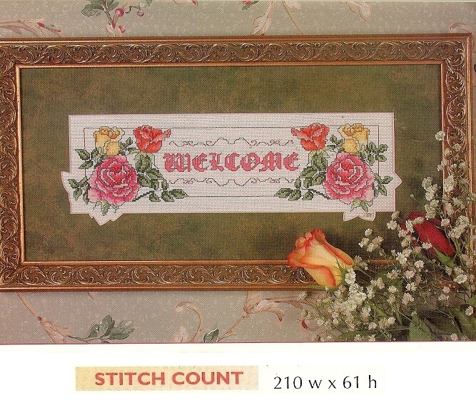 ROSE WELCOME  - CROSS STITCH PATTERN ONLY  HM RYR