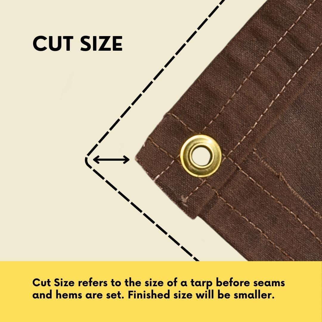 Tarp Supply Heavy Duty Tan Canvas Tarp With Grommets