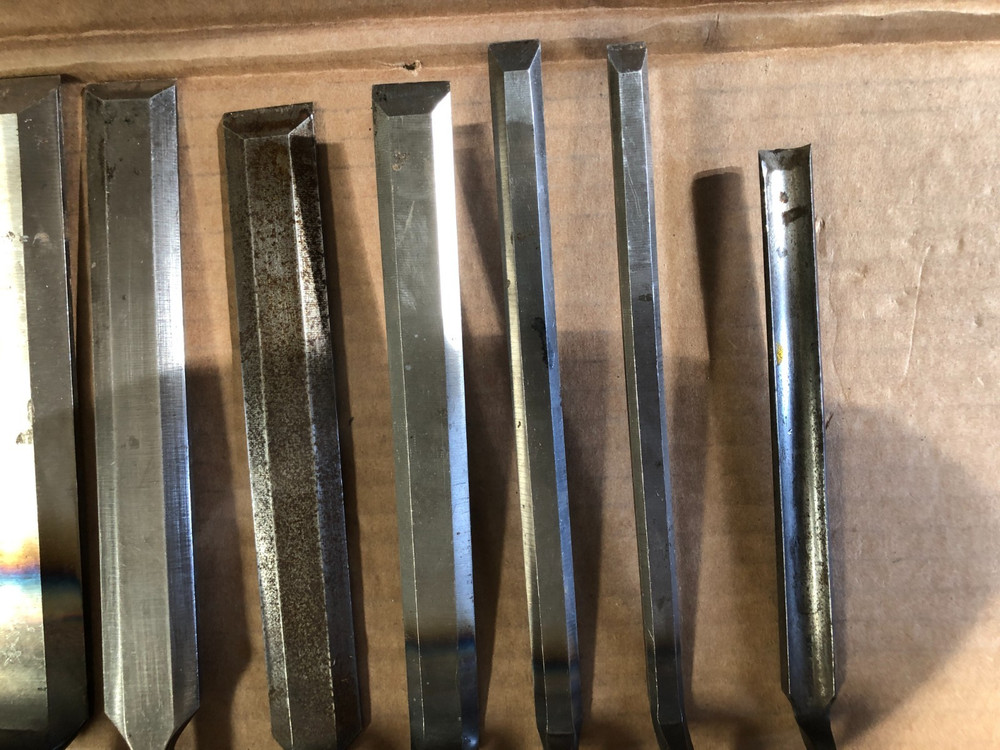 Graduated Cranked Neck Set of 10 Buck Bros Gouges Tang Chisels