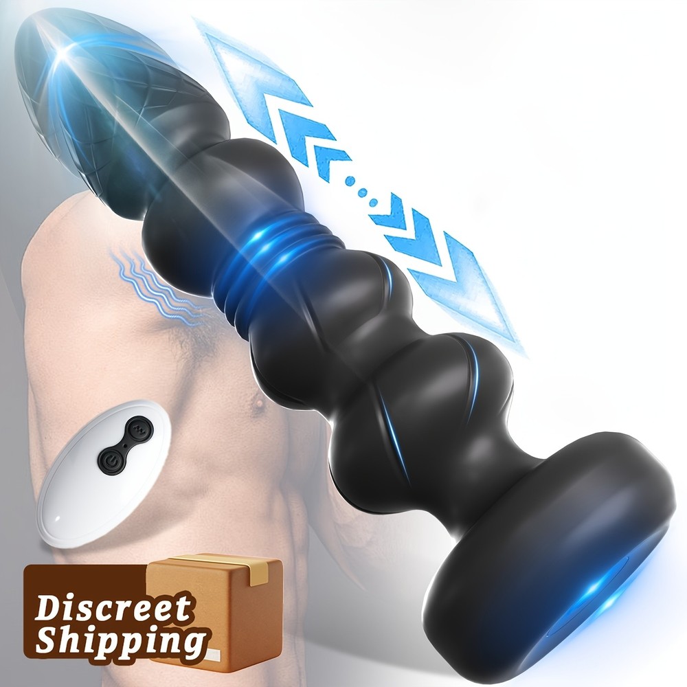 Remote-Controll Thrusting & Vibrating Prostate Massager & Anal Plug for Couples