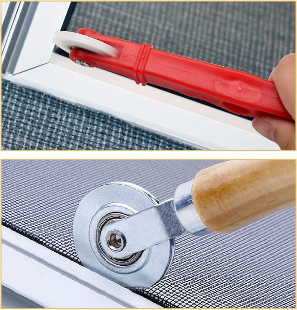 Window Screen Repair Kit 14 Pcs Roller Mesh Spline Tool Set