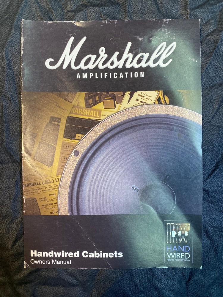 Marshall Amplification Handwired Cabinets Owner's Manual