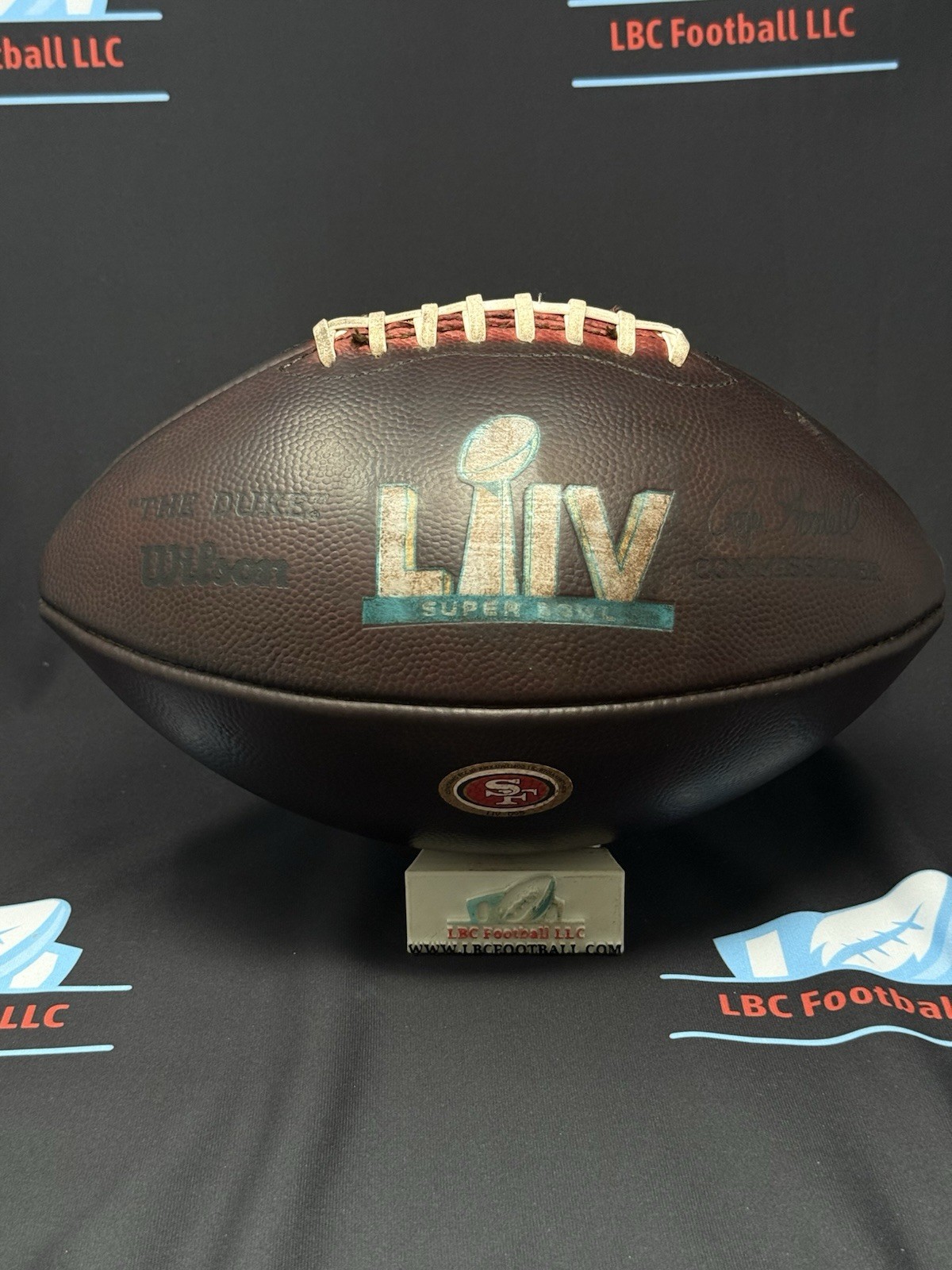 San Francisco 49ers Game Issued Super Bowl LIV Game Ball# 095 w/ 49ers COA