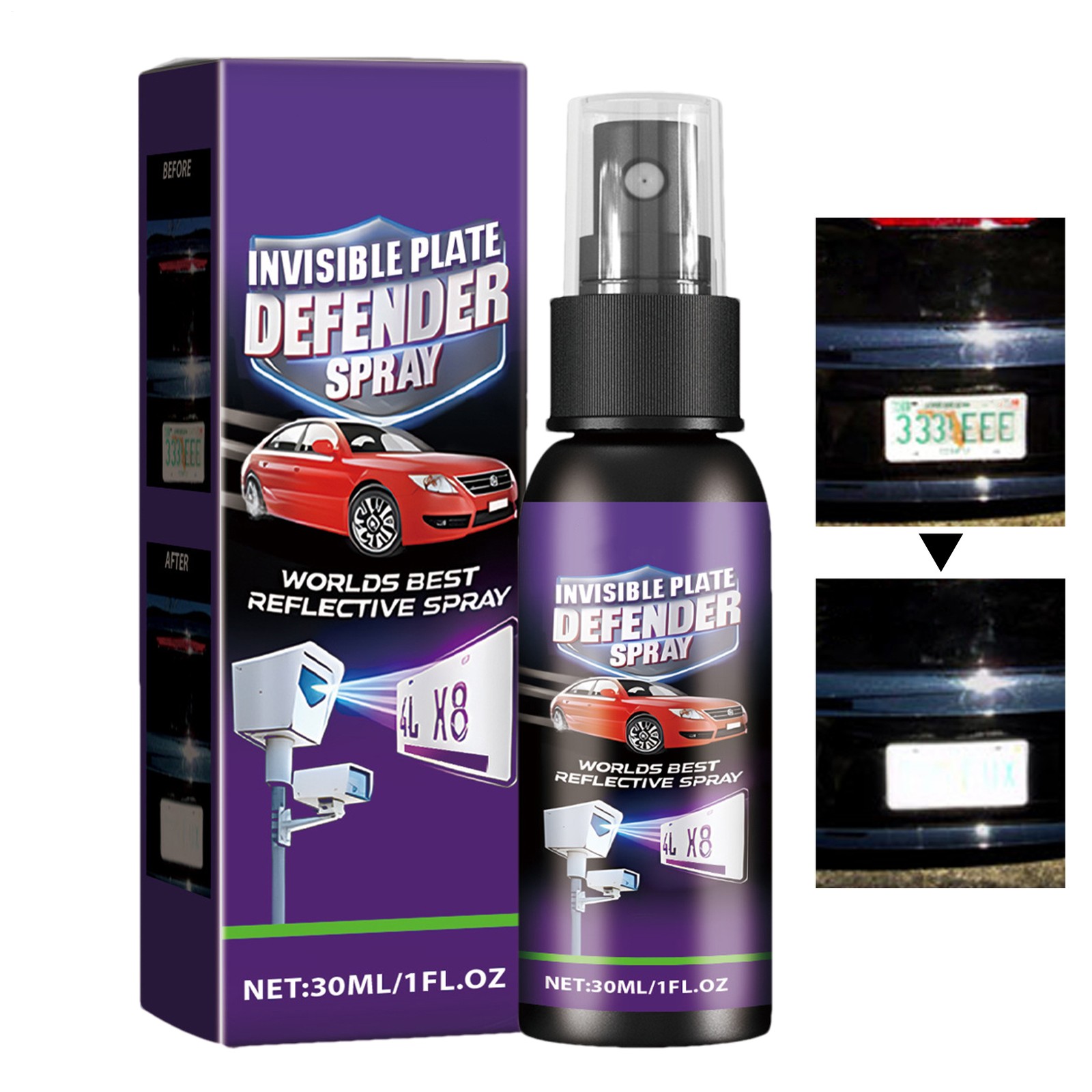 30ml Invisible Licence Plate Defender Stealth Plate Invisible Defender Spray NEW
