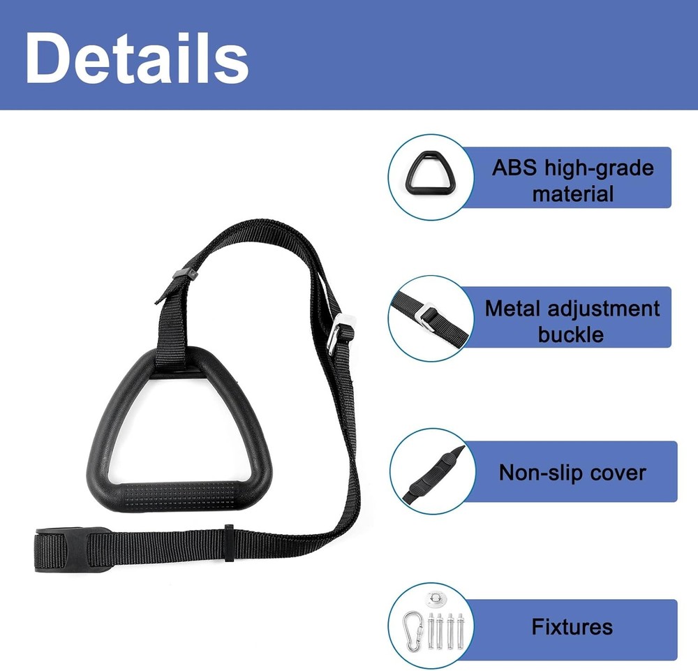 Bed Trapeze for Elderly-Ceiling Mounted Mobility Black