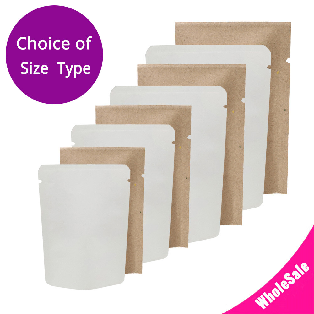 Multiple Colors & Sizes Paper Silver Laminated Inner Flat Open Top Bag Pouch