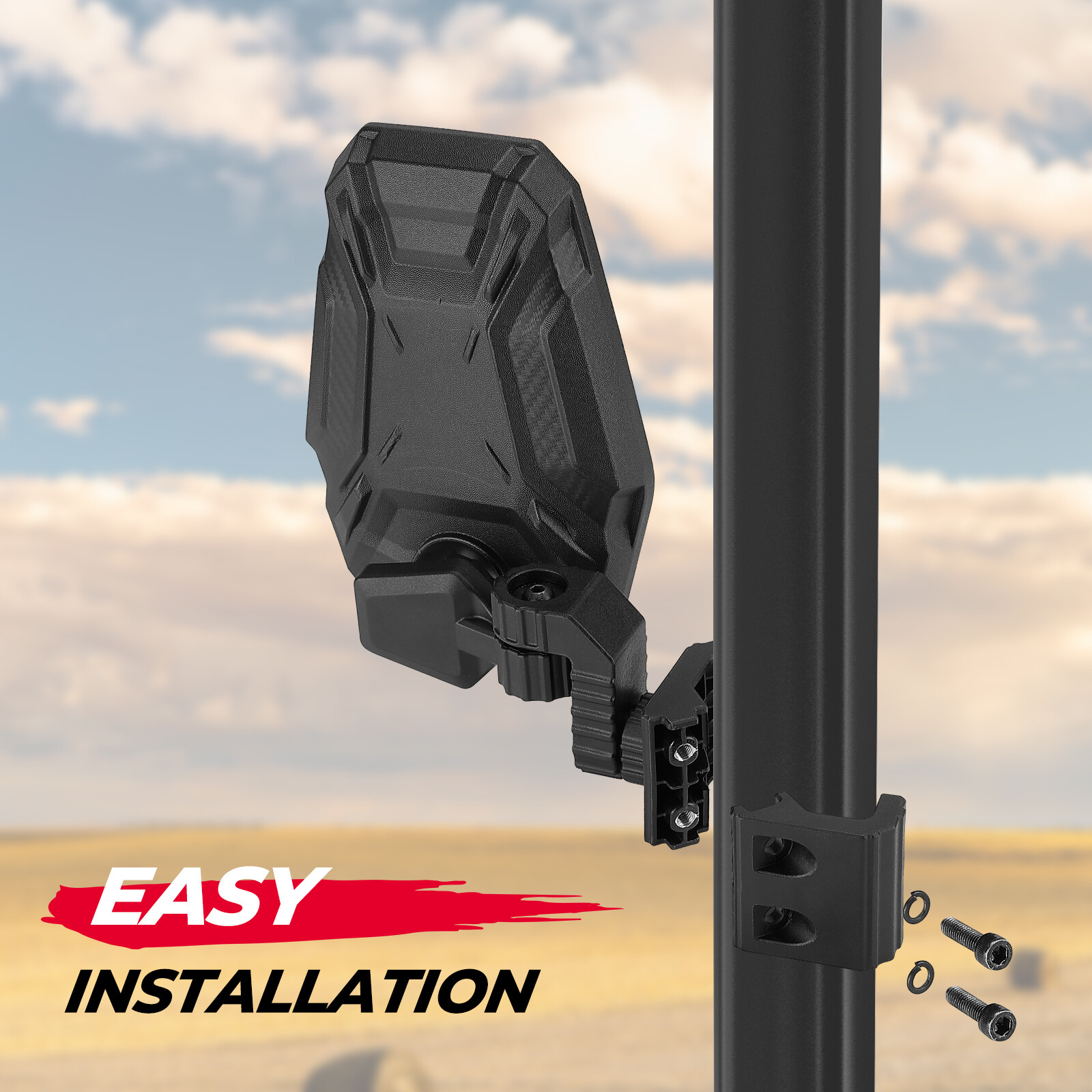 UTV Rear View Side Mirrors Breakaway For Polaris Ranger General Can-Am Defender