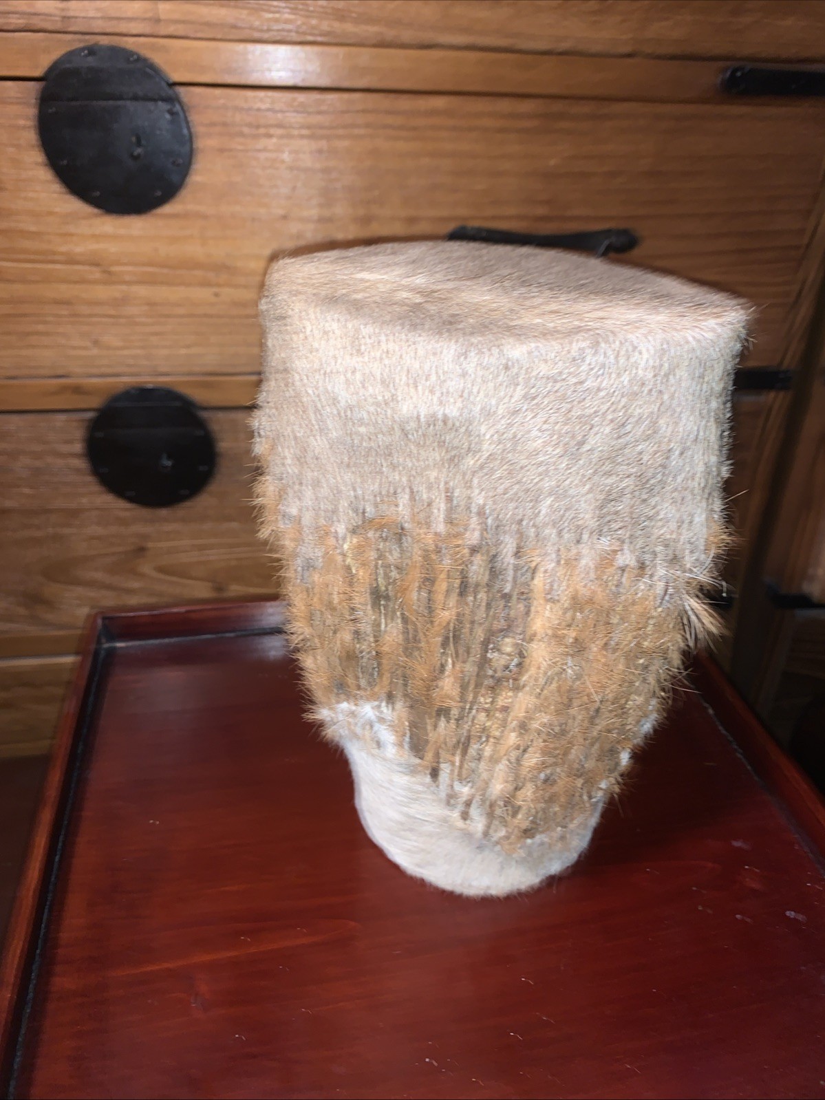 1950's-1960's•East African- BESMO•KENYA -Traditional Animal Skin Drum• Vintage•
