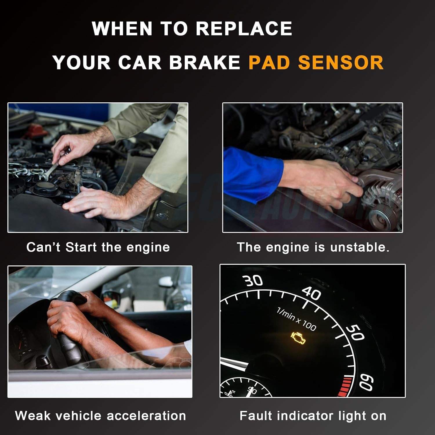 2PCS FRONT + REAR Brake Pad Wear Sensor for Mini Cooper Countryman 1.6L R60 R61