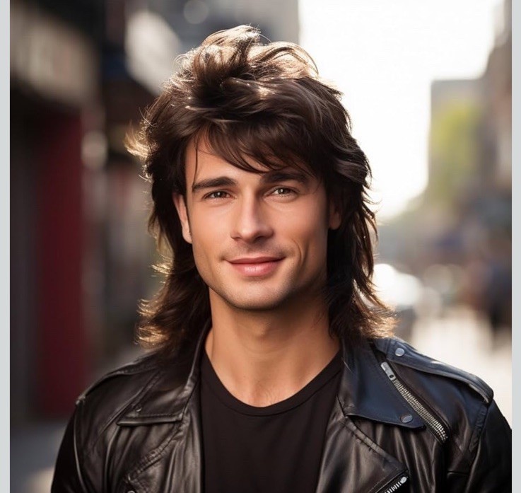 Joe Dirt Mullet Wig - Pop Rock 70s & 80s Funny Wig for Men (Brown)