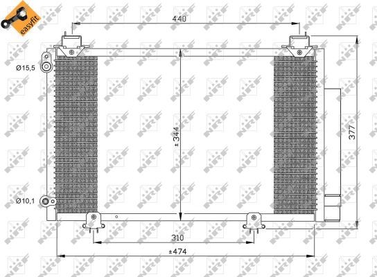 Condenser, Air Conditioning NRF NRF35333