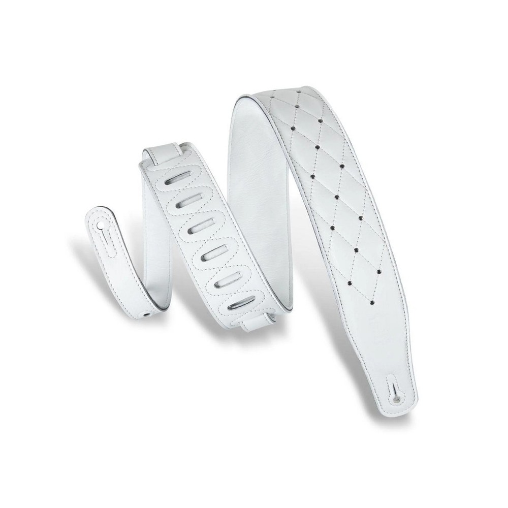 Levy's Tufted Guitar Strap, White/Silver