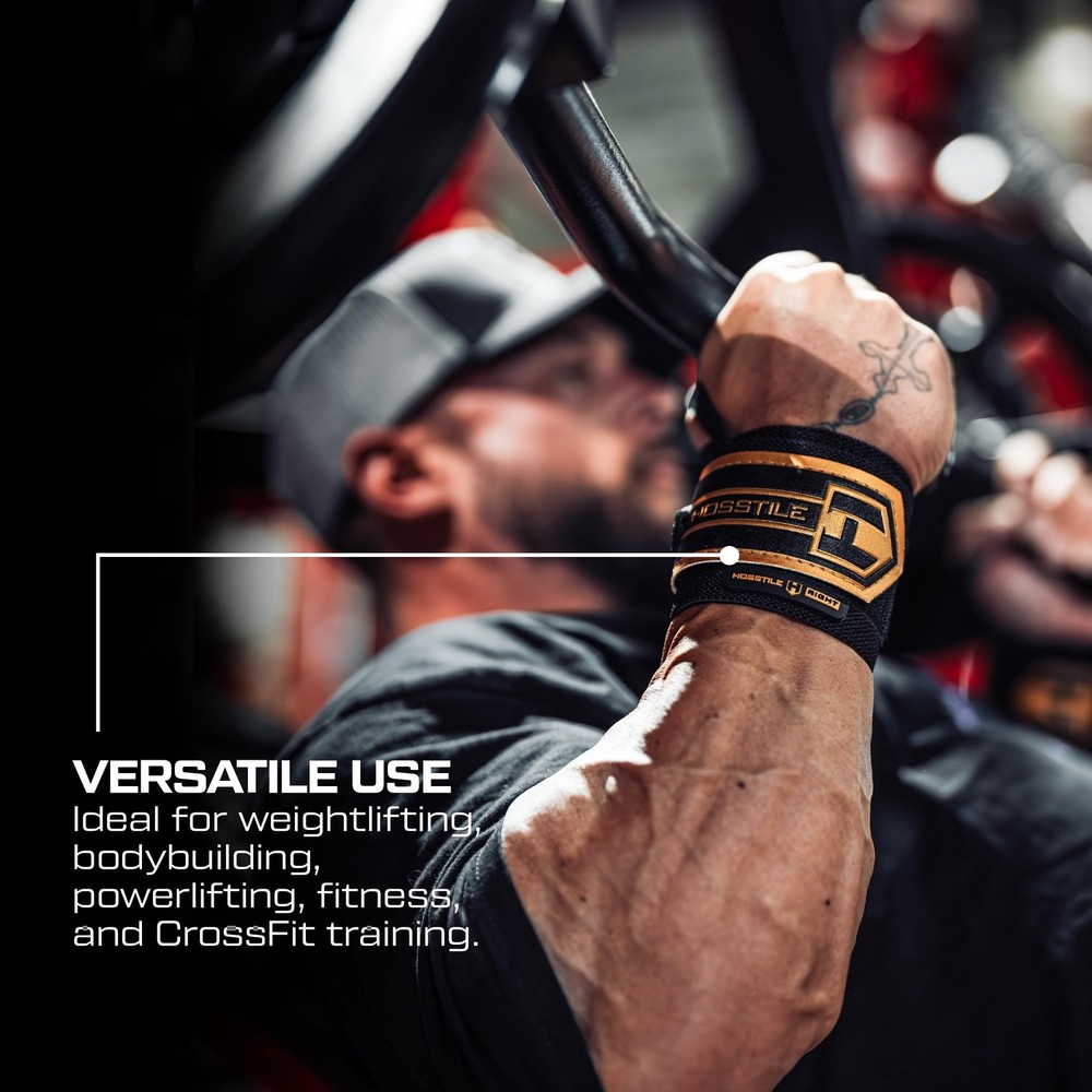 Heavy Duty Wrist Support Wraps (Pair) – 18" Firm Joint Support, Durable Elast...
