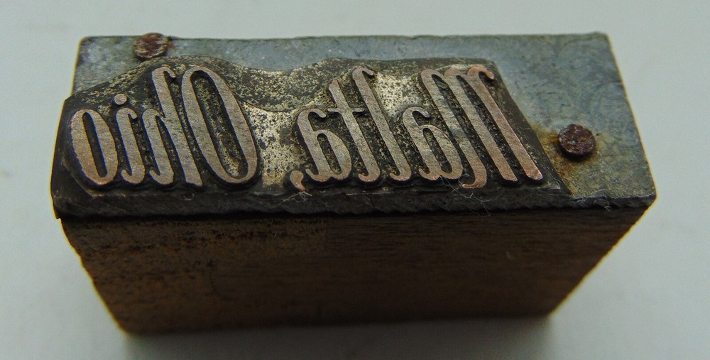 Printing Letterpress Printers Block Malta Ohio