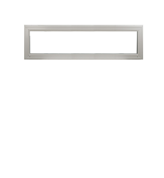 Double Pane Transom Window 48" x 16" Fixed Window DP50 TEMPERED GLASS White Viny