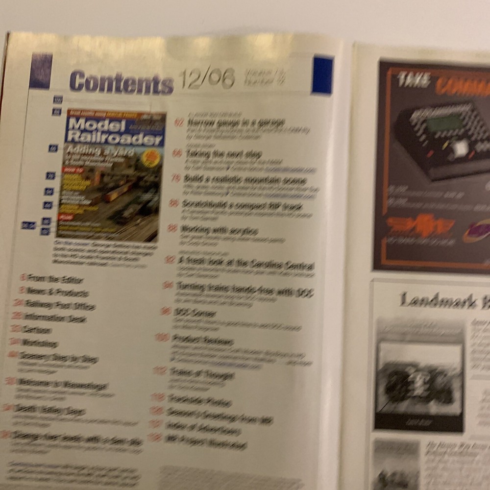 Model Railroader Magazine December 2006 ￼ Adding A Yard South Manchester￼