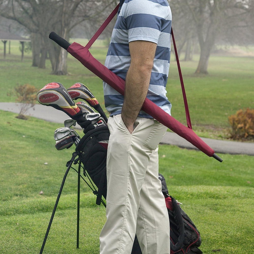 68" Automatic Open Golf Umbrella XL Vented Waterproof Windproof Double Canopy