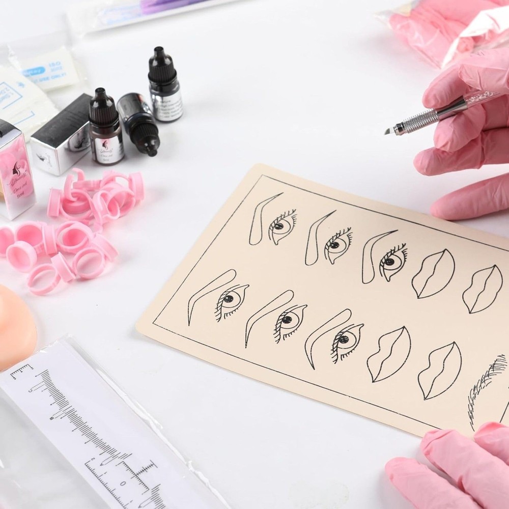 NEW 185pc Complete Microblading Eyebrow Kit Training Kit Cosmetology Students