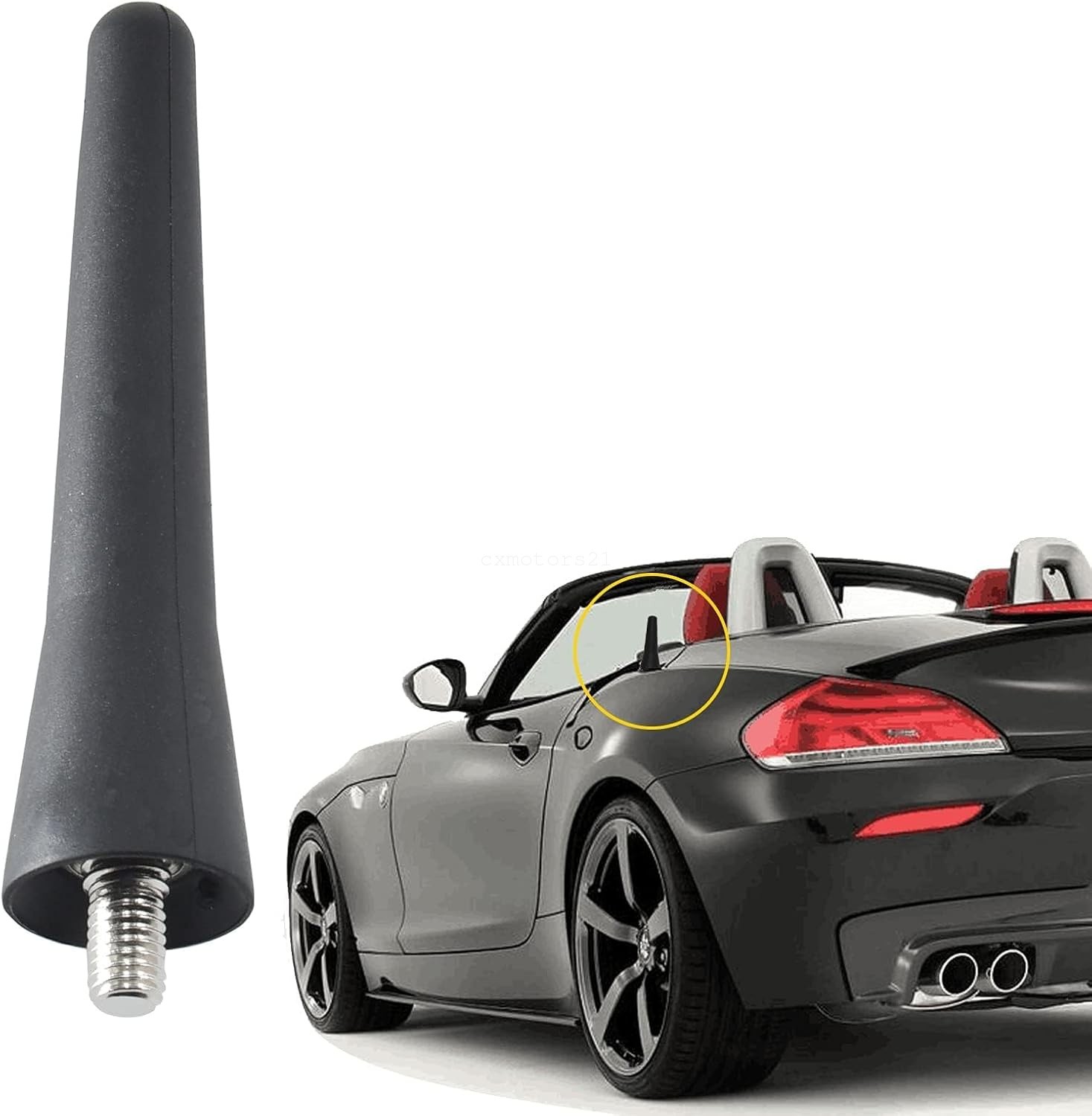 2.5" Car Mini AM/FM Radio Short  Antenna Mast for BMW Z3 1996-2002 Z4 2003-2017