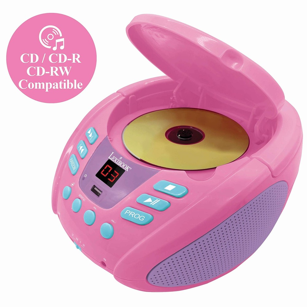 Unicorn - Bluetooth CD Player for – Portable, Multicoloured Light Effects, Mi...
