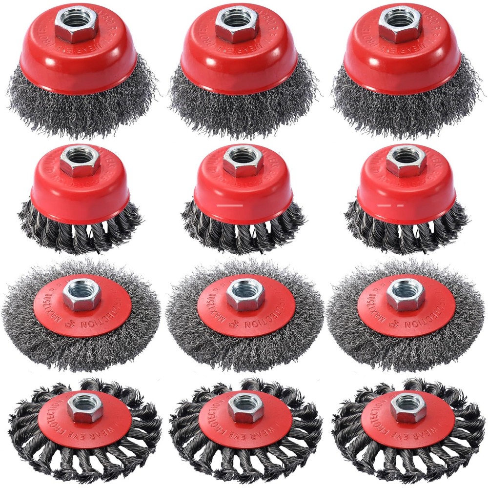12 Pack Wire Wheel for Angle Grinder Set,4-1/2" &...